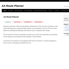 www.Aaroute-planner.co.uk - AA Route Planner| AA Route Finder