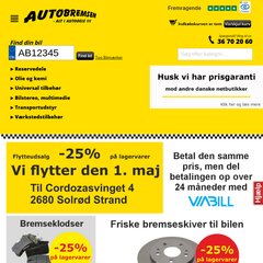 www.Autobremsen.dk - Reservedele, autoudstyr og værktøj