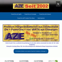 www.Aze-shop.de - Aze-Shop Versand von Hörgerätebatterien