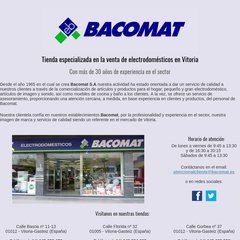 www.Bacomat.es - Comprar electrodomésticos