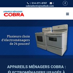 www.Cobraelectro.ca - Électroménagers usagés à Montréal