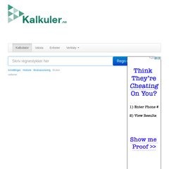 www.Kalkuler.no - Kalkulator på nett