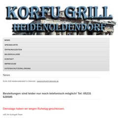 www.Korfugrill-detmold.de - Korfu Grill Heidenoldendorf