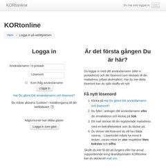 www.Kortonline.se - www.kortonline.se: Logga in till denna webbplats