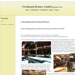 www.Lederdetmer.de - Ledergroßhandel Ferdinand Detmer GmbH gegründet