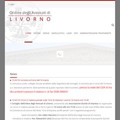 www.Ordineavvocatilivorno.it - Ordine degli Avvocati di Livorno > Home