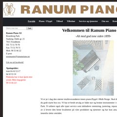 www.Ranumpiano.no - Ranum Piano AS "Alt med god tone siden 1899"