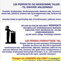www.Taler.no - HER FÅR DU 120 PERFEKTE OG MORSOMME TALER