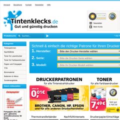 www.Tintenklecks.de - günstige Druckerpatronen
