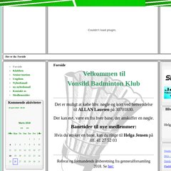 www.Vonsildbadminton.dk - Vonsild Badminton klub's officelle hjemmeside